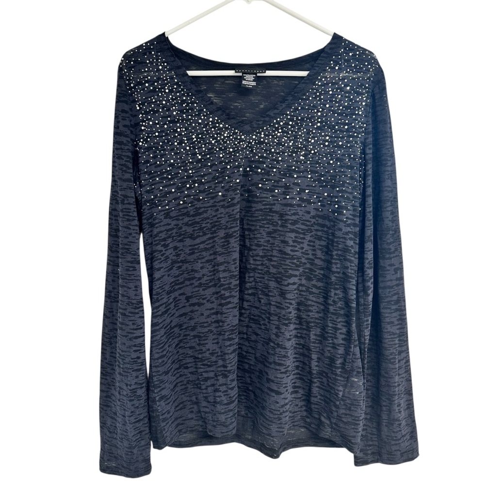 Apostrophe‎ Black Sequin Long Sleeve Blouse